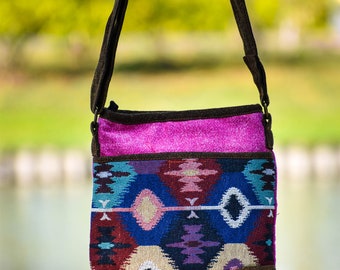 Boho Crossbody Geldbörse, Vegan Tasche, Crossbody Hobo Tasche, Hippie Handtasche, Tribal Schultertasche, Geometrische Tasche, Unisex Tasche, Boho Messenger Tasche