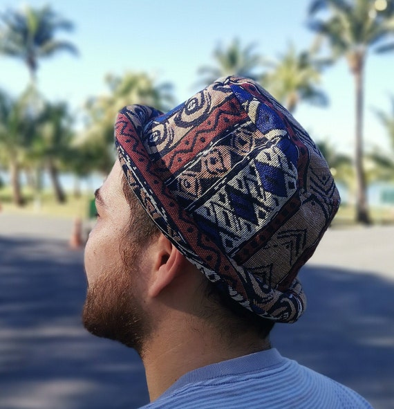 Hipster Hat Roll Brim Tribal Hat Colorful Festival Hat Boho Bohemian Hat Hippie Hat Funky Gift Burning Man. Etsy