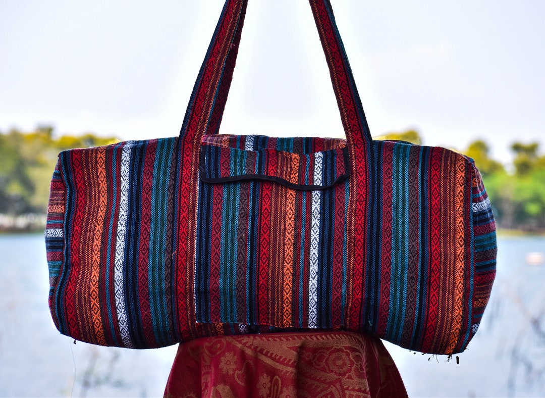 Colorful Duffel Bag Medium Sized Aztec Duffle Bag Cotton - Etsy