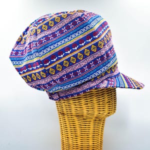 Rasta Dreadlocks Hat: Colorful Jamaican Style Boho Fabric Cap