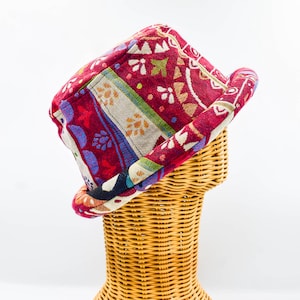 Colorful Roll Brim Hippie Hat: Boho Festival Bucket Hat