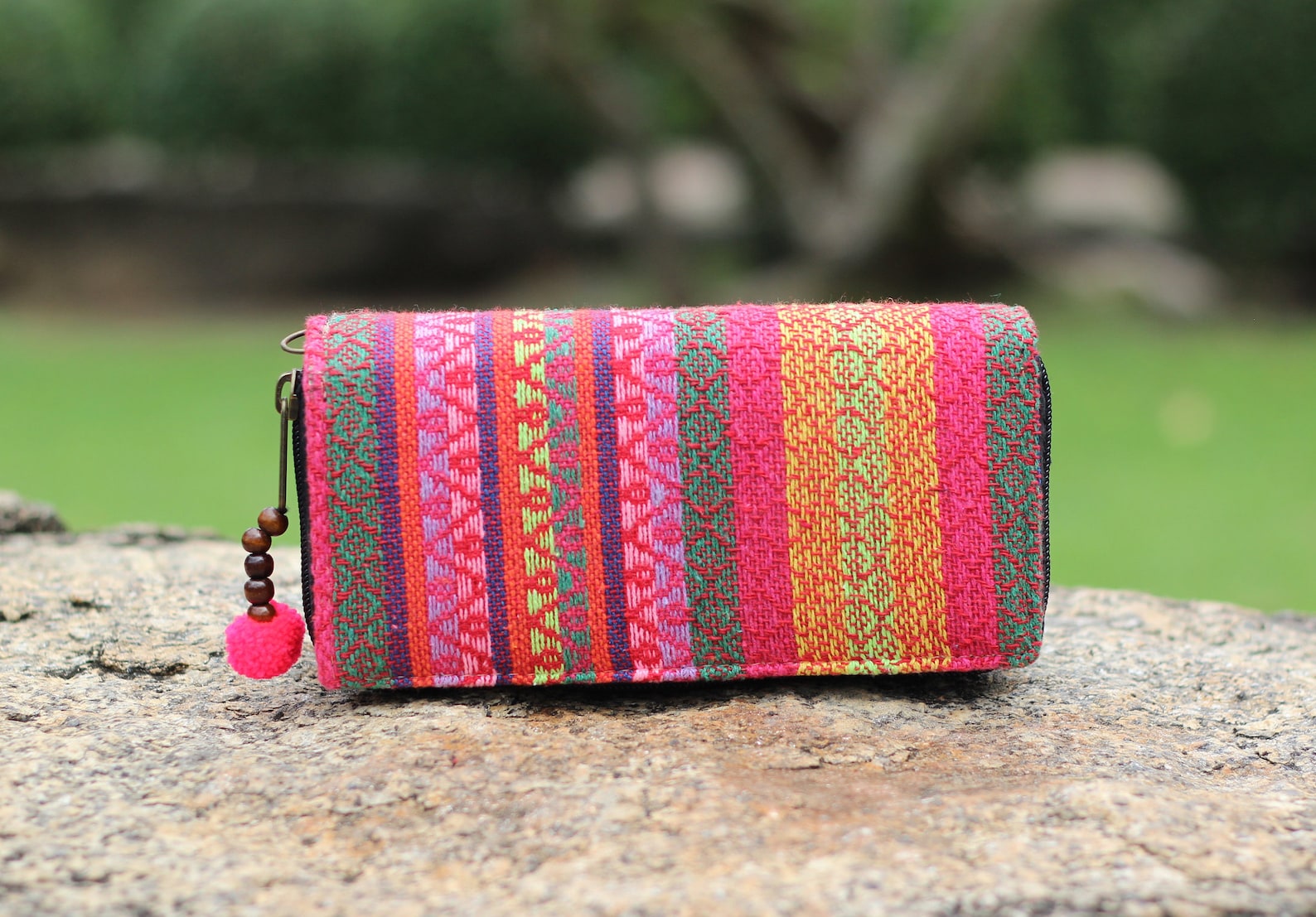 Card Wallet Striped Hippie Wallet Boho Wallet Womens Bifold Etsy