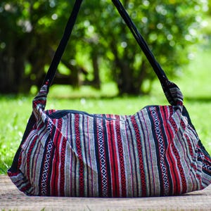 Seesack im Azteken-Stil, Yoga-Handtasche, Reisetasche, Baumwolltasche, Weekender, Einkaufstasche, Reisetasche Bunt