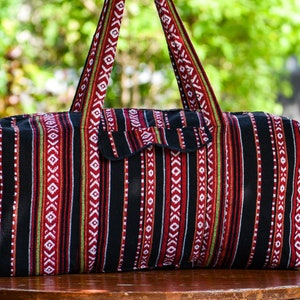 Colorful Duffle Bag, Boho Weekender Bag, Hippie Overnight Bag, Striped ...