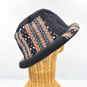 Handmade Hippie Bucket Hat: Boho Festival Style, Two Sizes