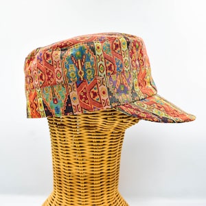 Casquette cadet, casquette aztèque, casquette bohème, casquette de baseball unisexe à bord court, casquette hippie, chapeau de festival thaïlandais, chapeau d'été, chapeau hipster