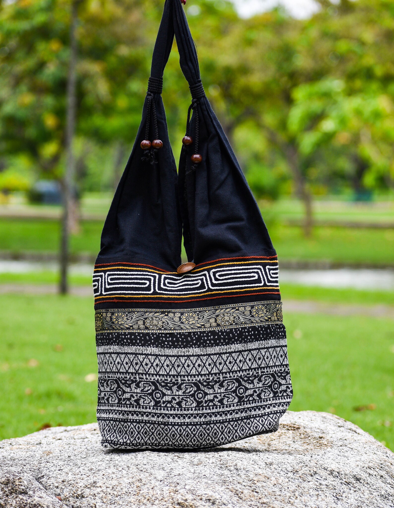 Boho Shoulder Bag Tribal Handbag Woven Shopping Bag Hippie | Etsy