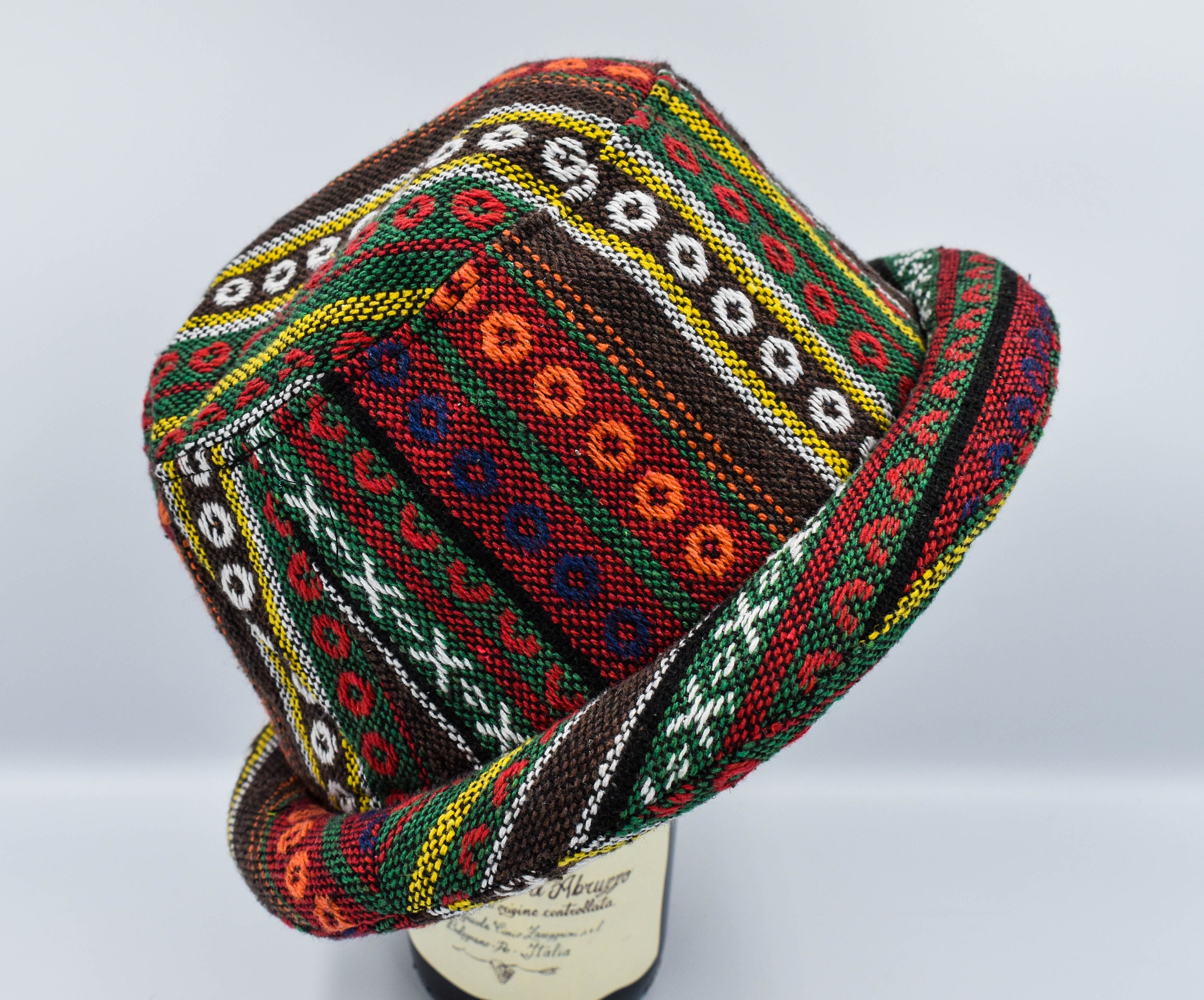 Hippie Bucket Hat Boho Hat Roll Brim Hat Striped Thai Hill | Etsy