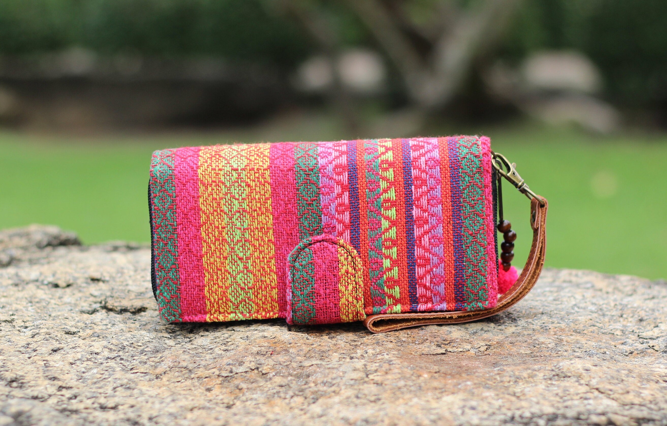 Card Wallet Striped Hippie Wallet Boho Wallet Womens BiFold Etsy