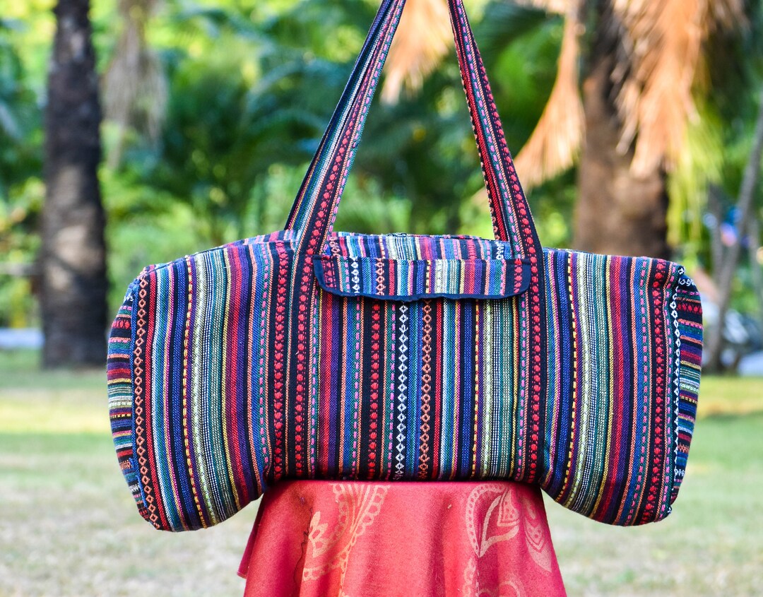 Hippie Duffle Bag, Overnight Bag, Weekender Bag, Tribal Duffle Bag, Gym