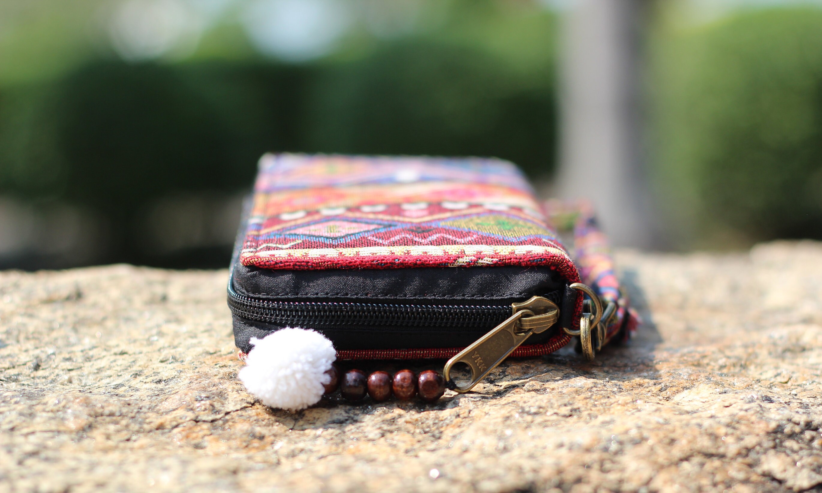 Boho Wristlet Monedero púrpura tonos Monedero de la cartera Etsy