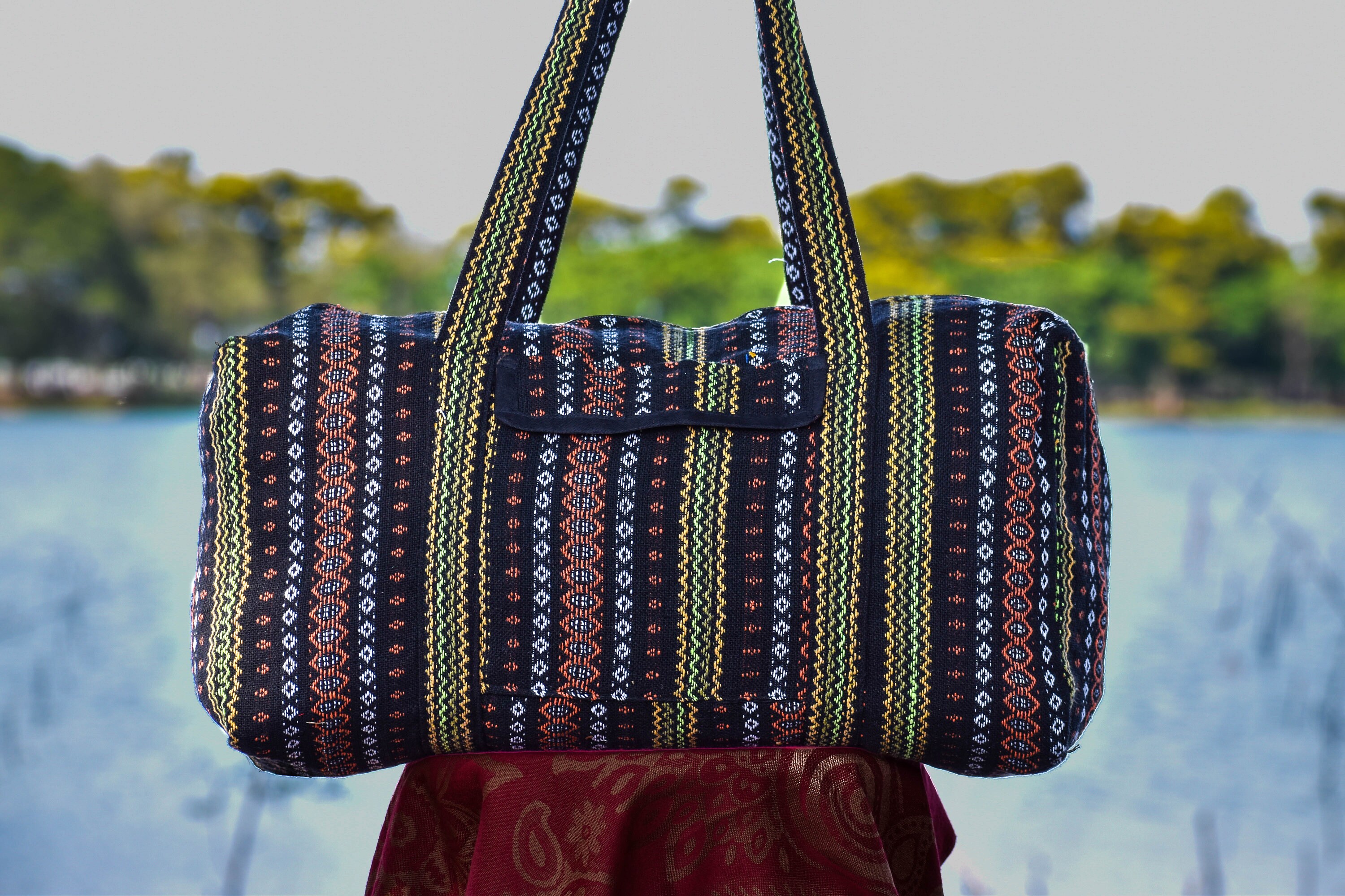Hippie Duffel Bag Colorful Travel Bag Weekender Bag Travel Etsy