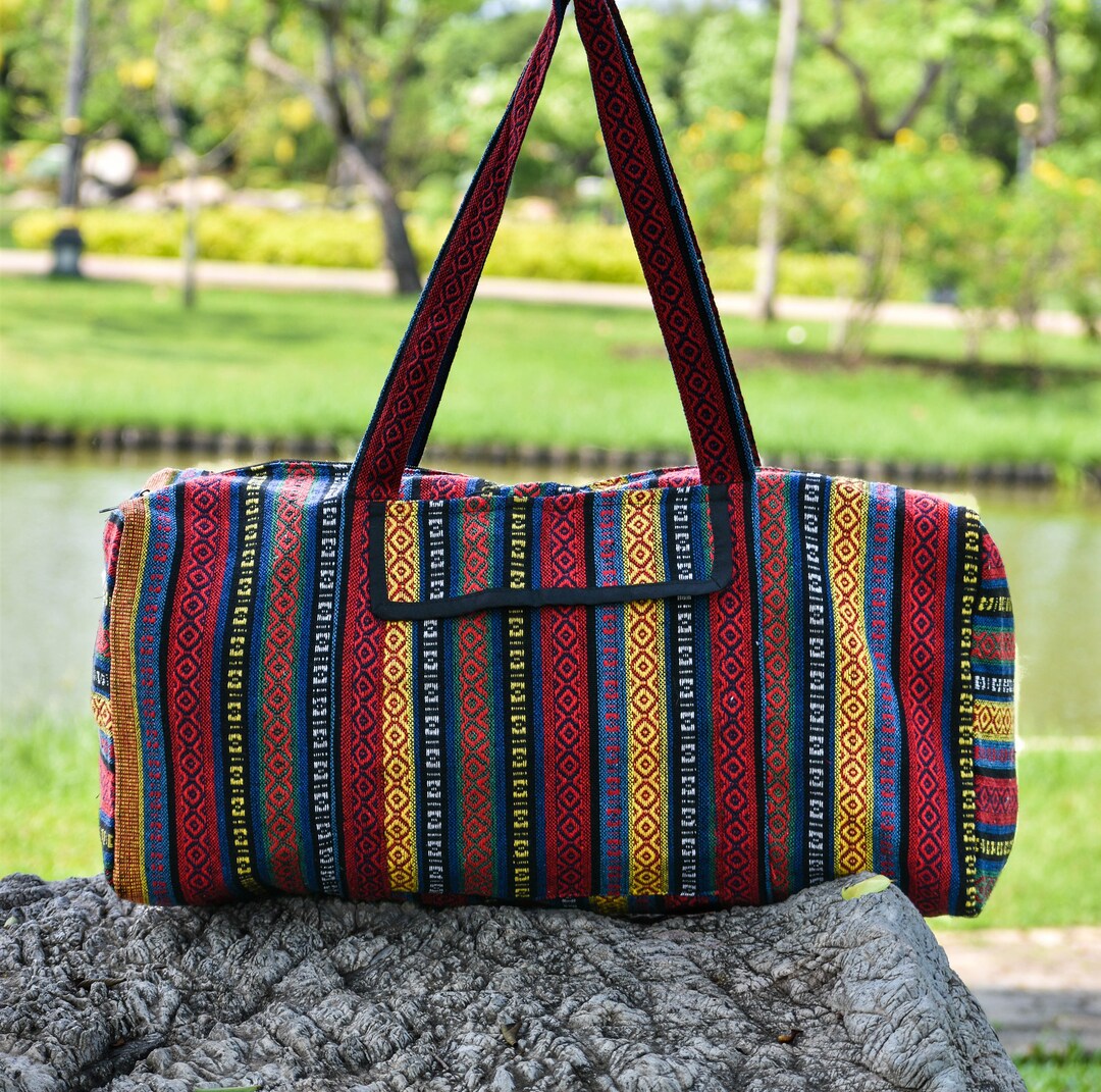 Weekender Bag, Hippie Duffle Bag, Carryon Bag, Boho Weekender Bag