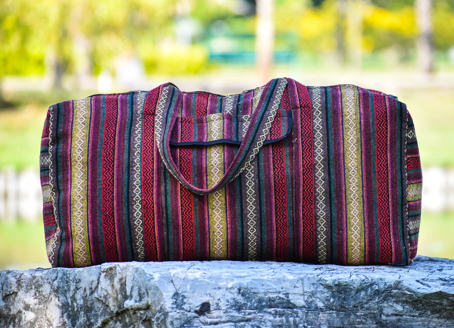 Colorful Duffle Bag Boho Weekender Bag Hippie Overnight Bag Etsy