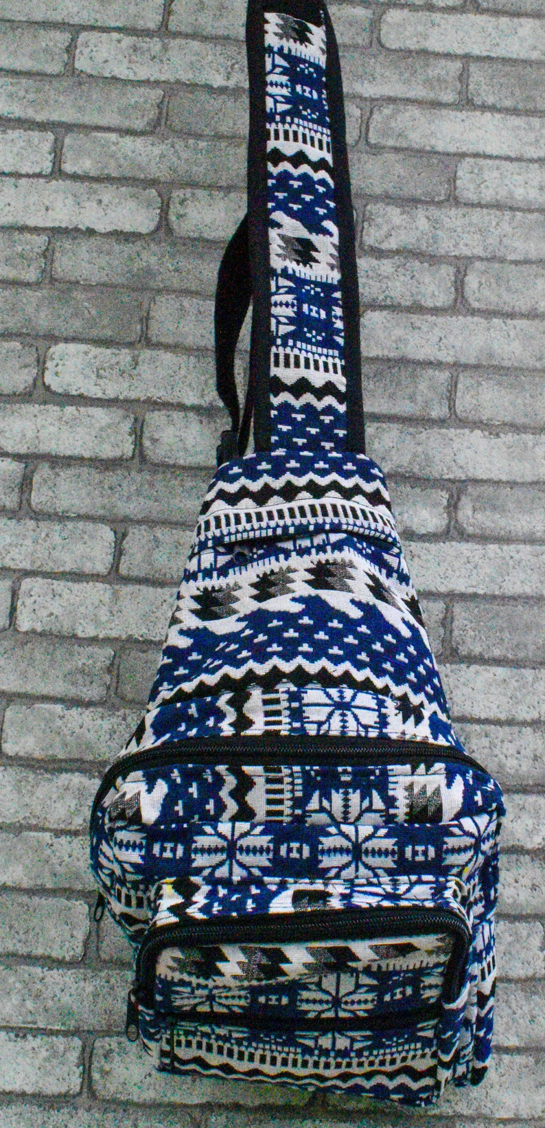 Woven Tribal Sling Bag Boho Chest Bag Festival Backpack Men Etsy