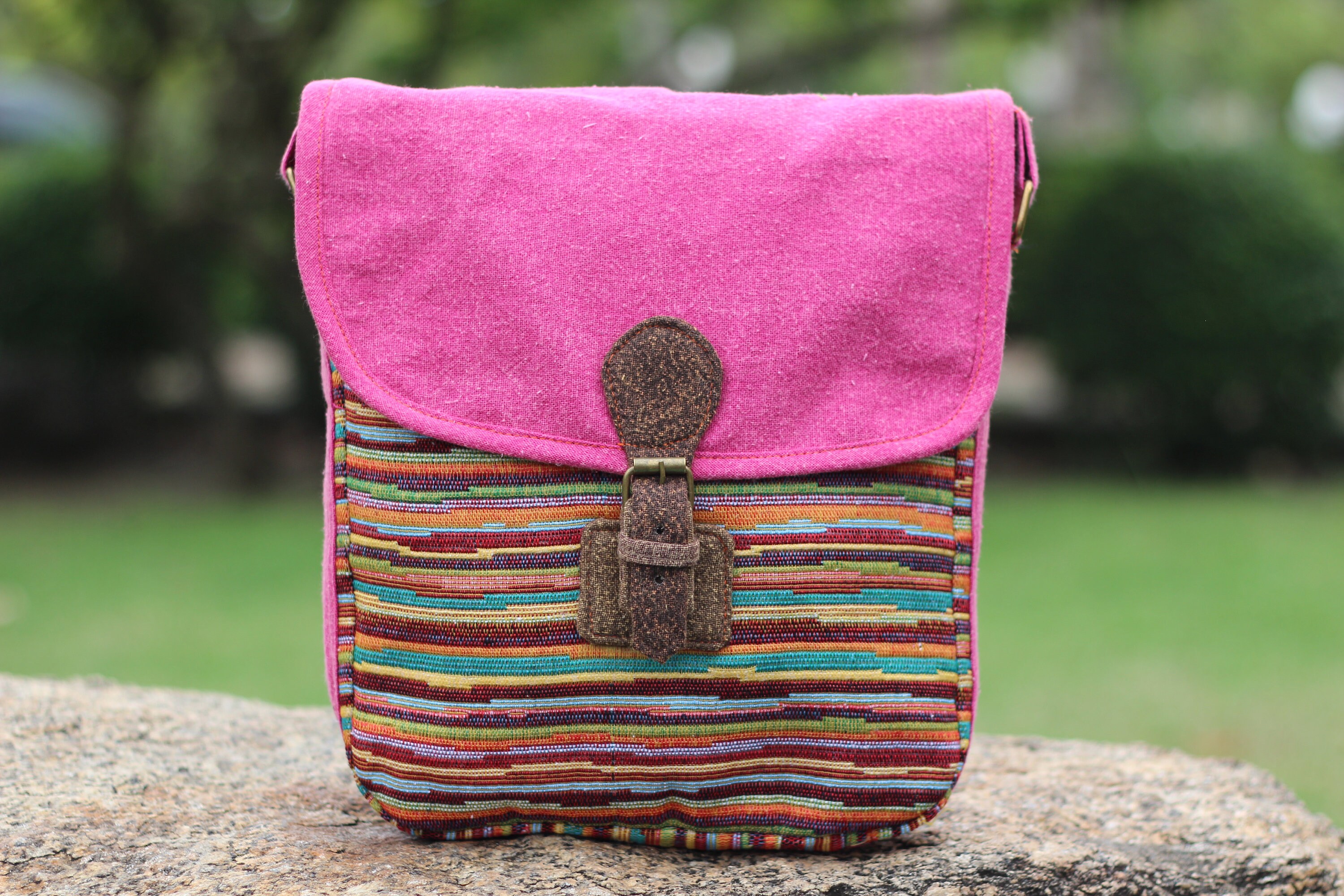 Tribal Crossbody Bag Hippie Messenger Bag Colorful Bag Pink Etsy
