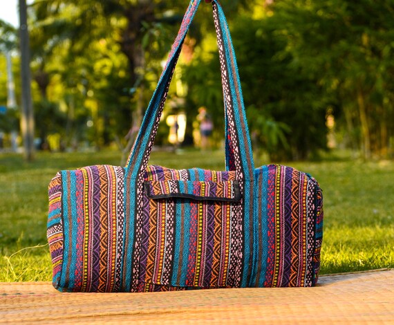 Colorful Duffle Bag Boho Weekender Bag Hippie Overnight Bag | Etsy