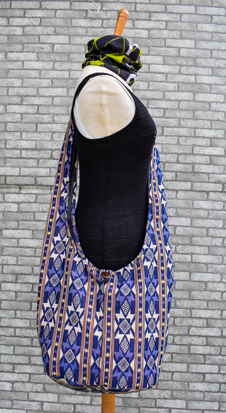 Hippie Sling Bag Geometric Bag Boho Sling Bag Slouchy Bag Etsy