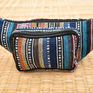 Money Belt, Fanny Pack, Thai Hill Tribe, Geometric Pattern, Colorful Bumbag, Womens Hip bag, Festival Fanny Pack, Travel waist bag, Belt bag