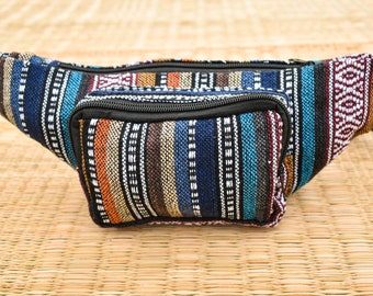 Money Belt, Fanny Pack, Thai Hill Tribe, Geometric Pattern, Colorful Bumbag, Womens Hip bag, Festival Fanny Pack, Travel waist bag, Belt bag