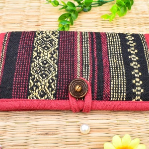 Cotton Wallet from Thailand, Hippie Wallet , Soft Wallet, Phone wallet, Colorful Purse, Boho Wallet, Ethnic Vegan Wallet, Fair Trade