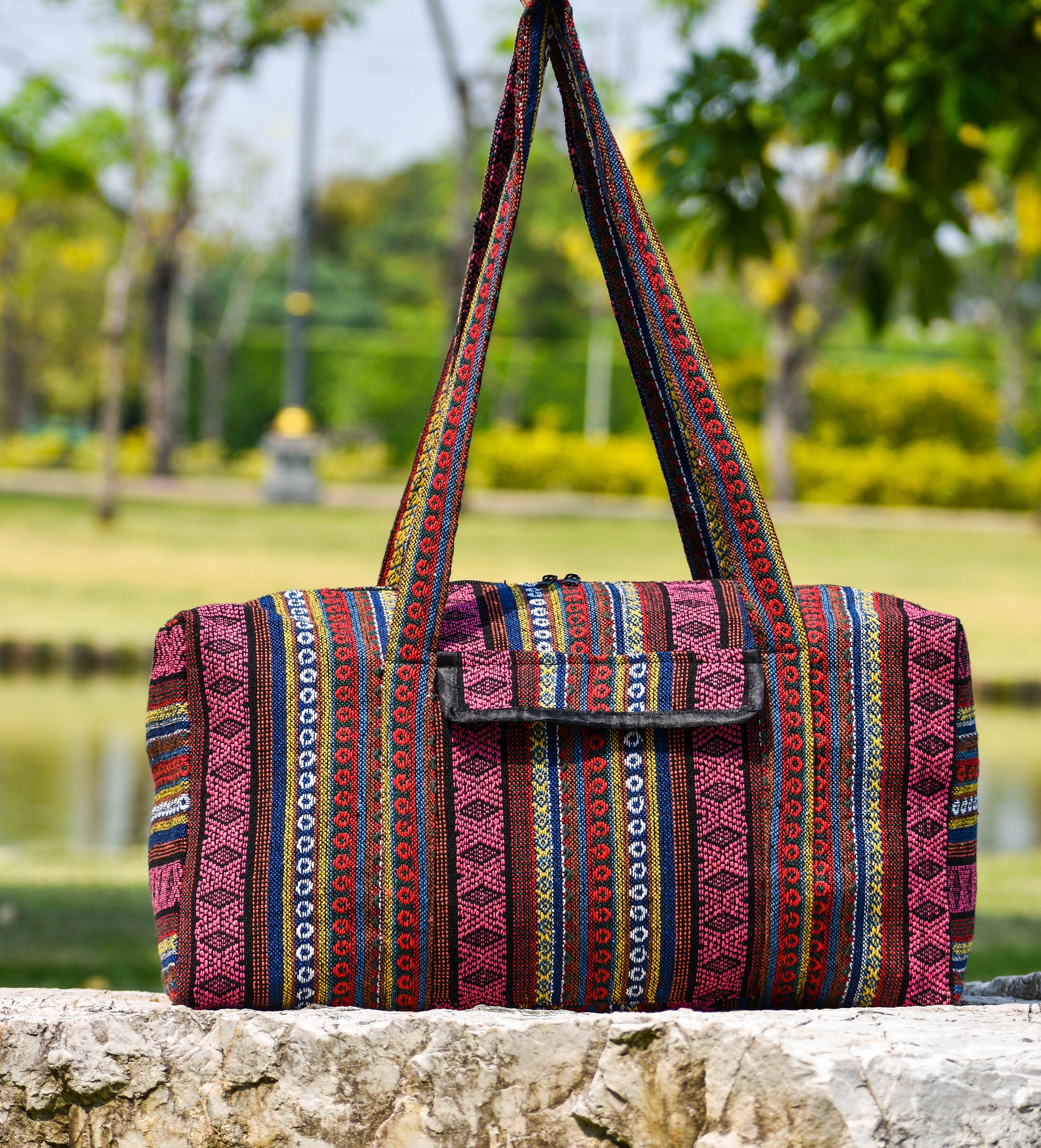 Colorful Duffle Bag Hippie Weekender Bag Boho Overnight Bag Etsy