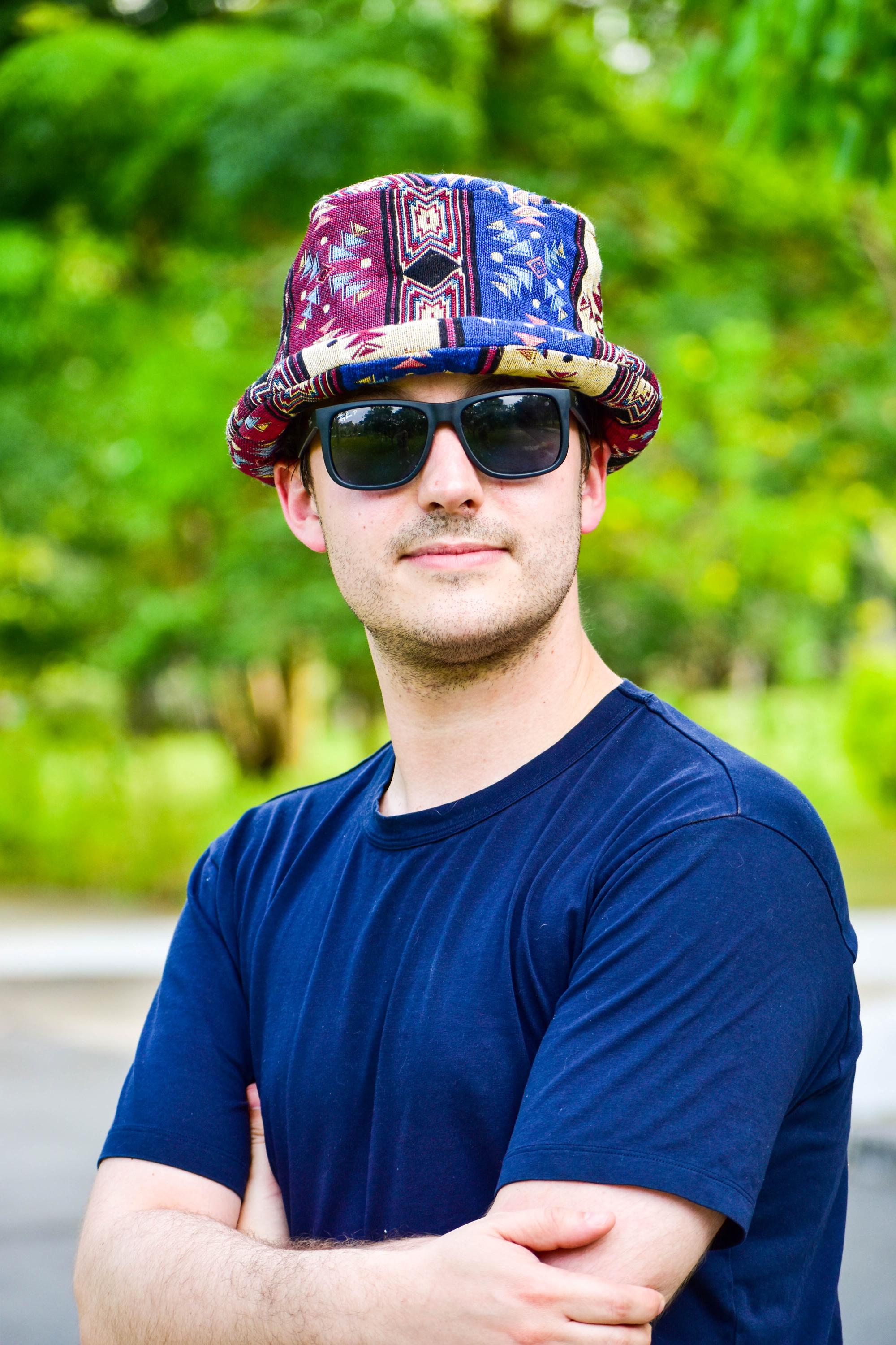 Tribal Bucket Hat: Roll Brim Boho Festival Hat