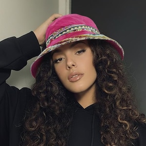 Extra Large  Sun Hat, Reversible hat, Aztec Pattern, Boho Hat, Floppy Hat, Thai Hat, Beach Hat, Festival Hat, Ethnic Hat,