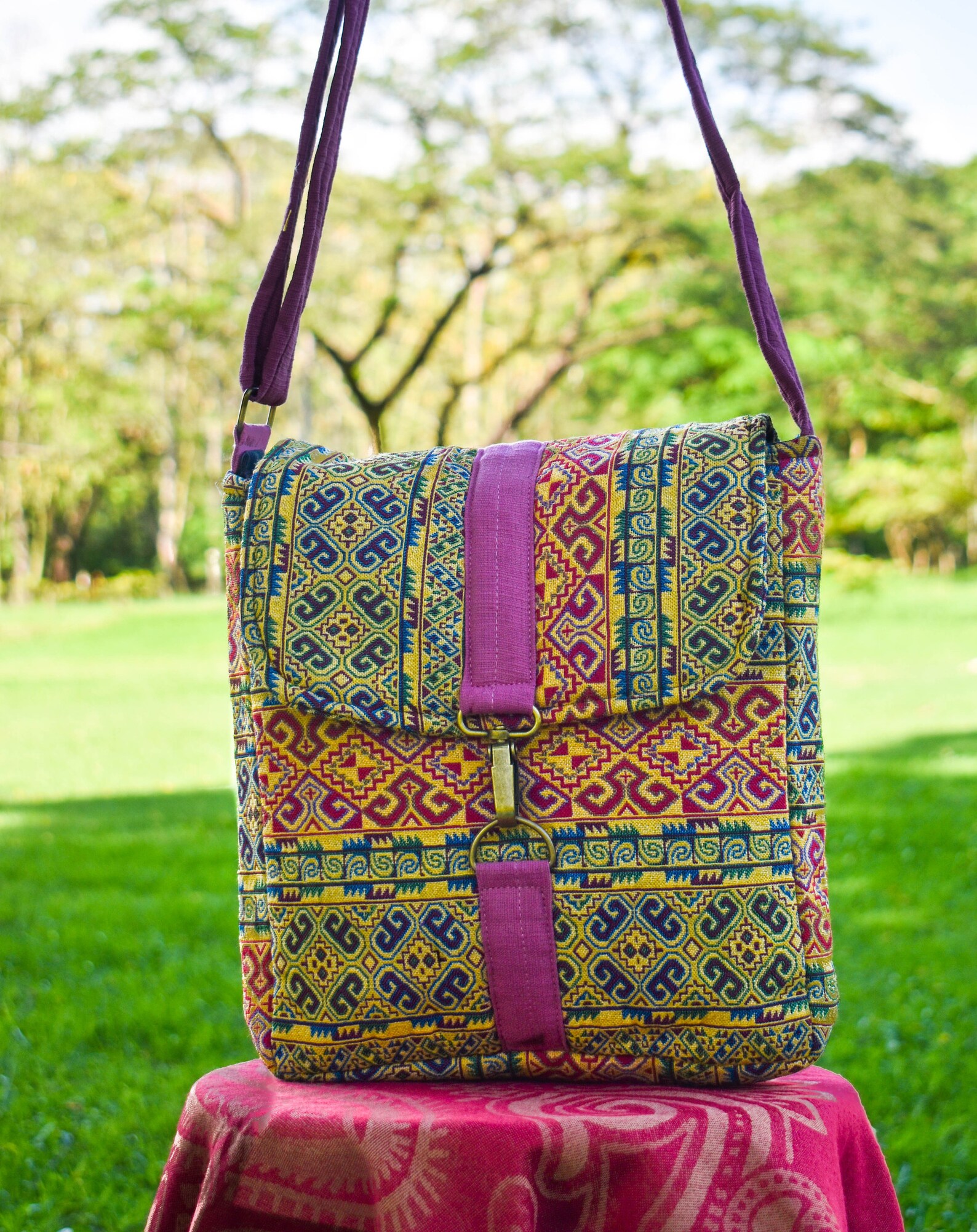 Crossbody Purse Geometric Bag Messenger Bag Colorful Etsy