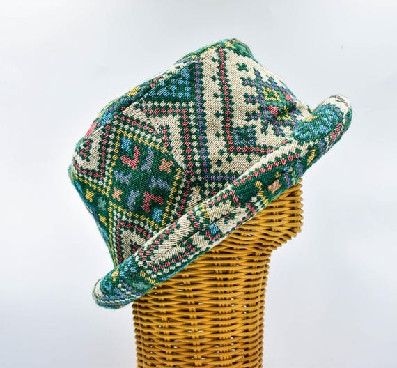 Hipster Hat, Roll Brim, Tribal Hat, Colorful Festival Hat  display picture 3