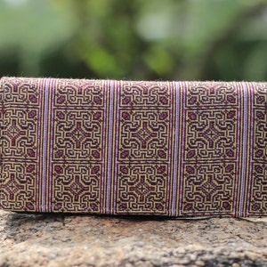 Monedero de mujer, Monedero tribal, Tarjetero, Monedero de tela con cremallera, Monedero tribal hecho a mano, Monedero étnico para mujer, Comercio justo, Algodón