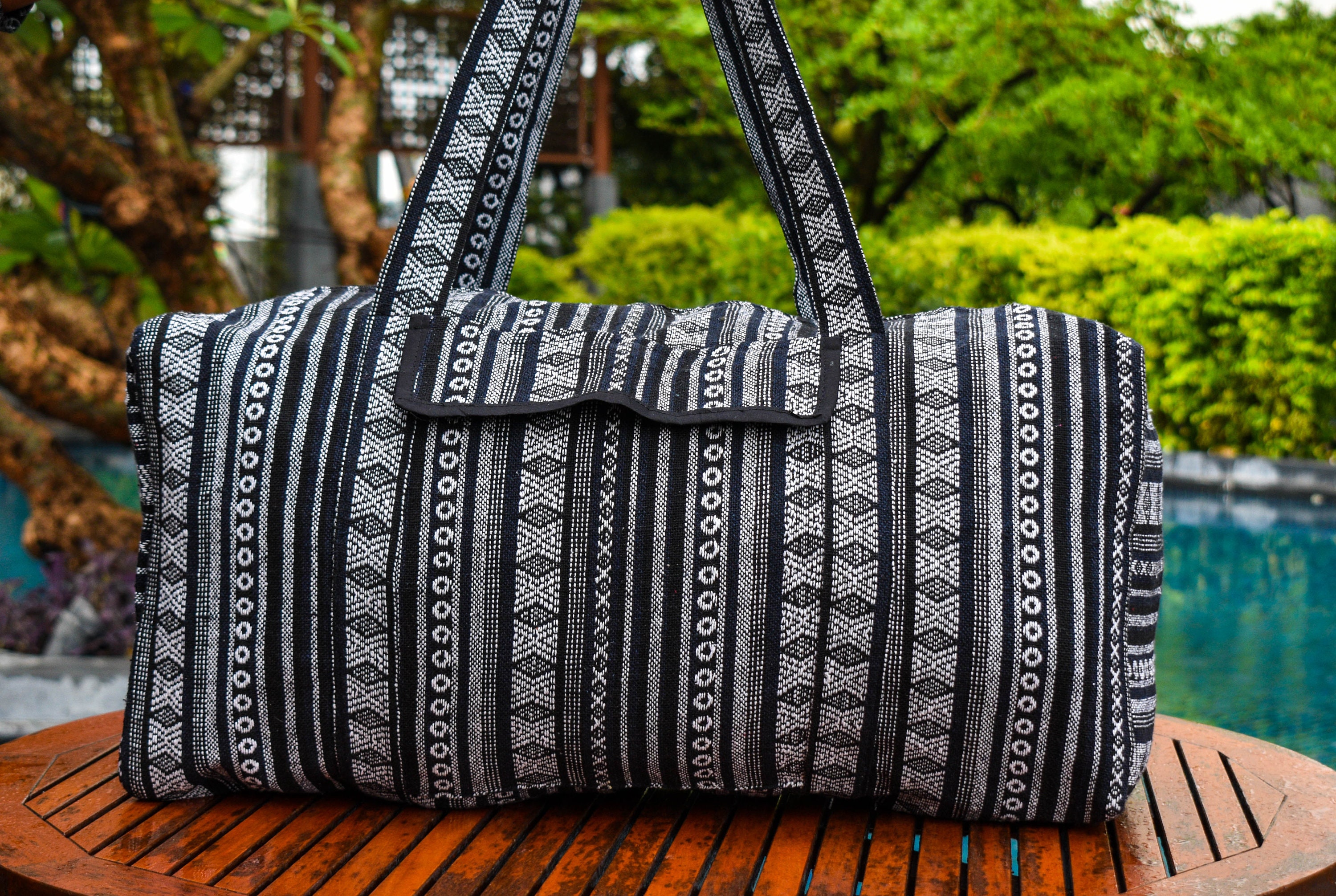 Large Weekender Bag Tribal Geometry Lightweight Duffle bag | Etsy