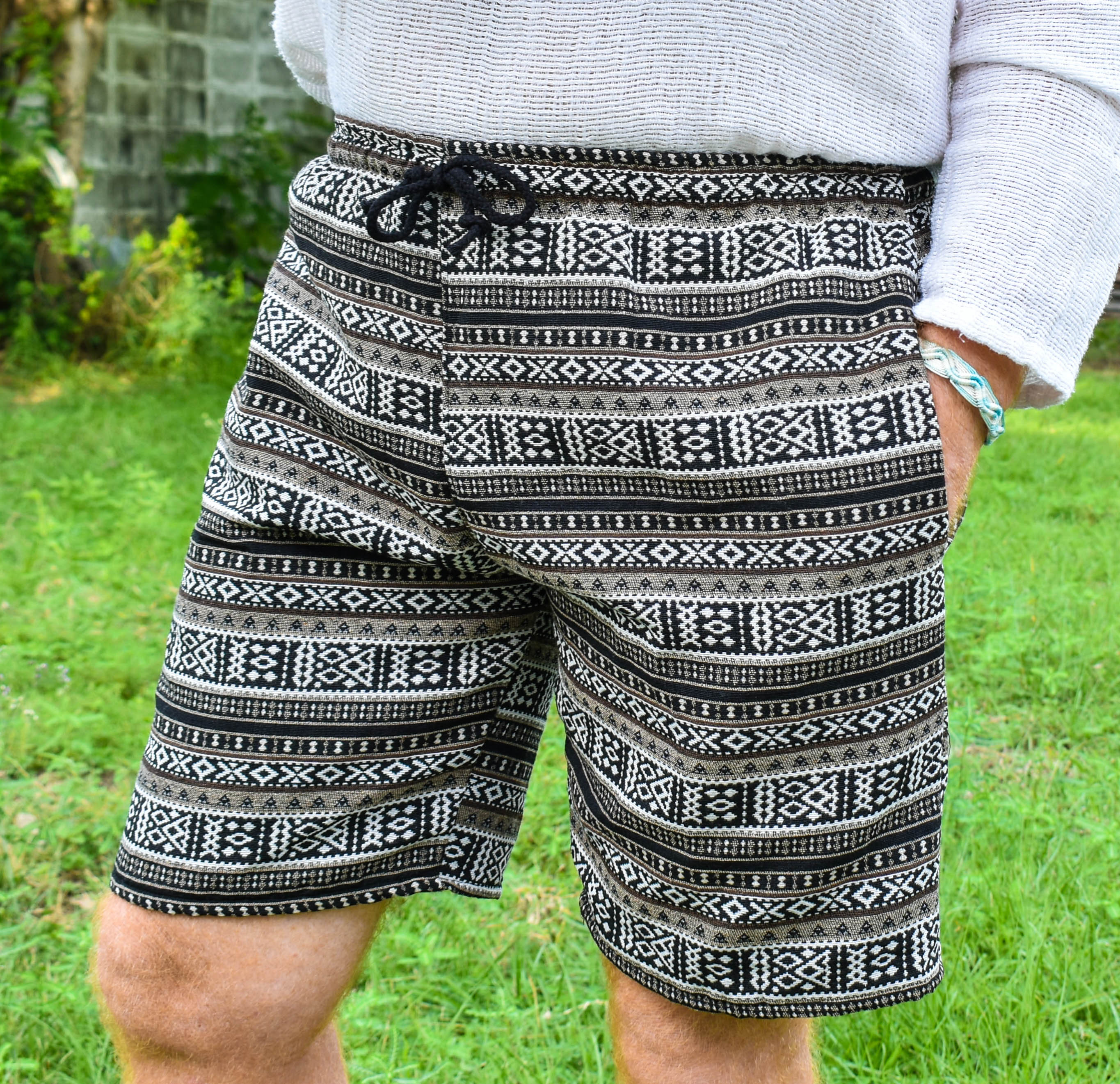 boho mens shorts