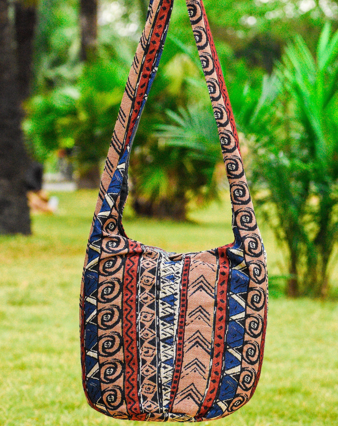 Boho Crossbody Sling Bag Lined Hippie Bag Woven Soft Bag Etsy