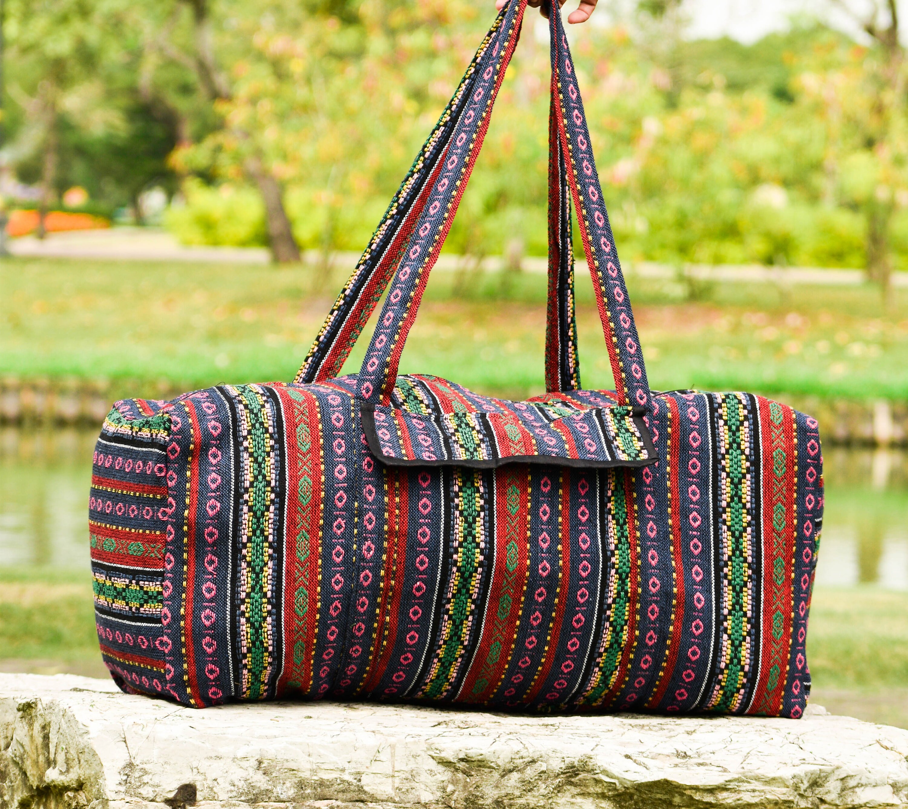 Hippie Duffle Bag Overnight Bag Weekender Bag Tribal Duffle Etsy