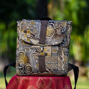 Petit sac à dos Sac à main Boho Style - Sac à dos carré Satchel ipad, sac à dos fait à la main, sac à dos sacoche Festival, sac à dos pour enfants école,