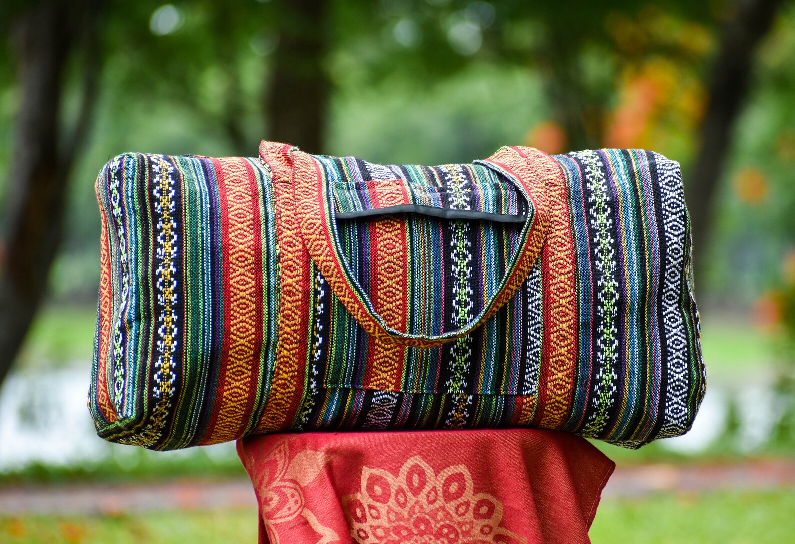 Weekender Bag Medium Sized Hippie Duffle Bag Boho Weekender Etsy