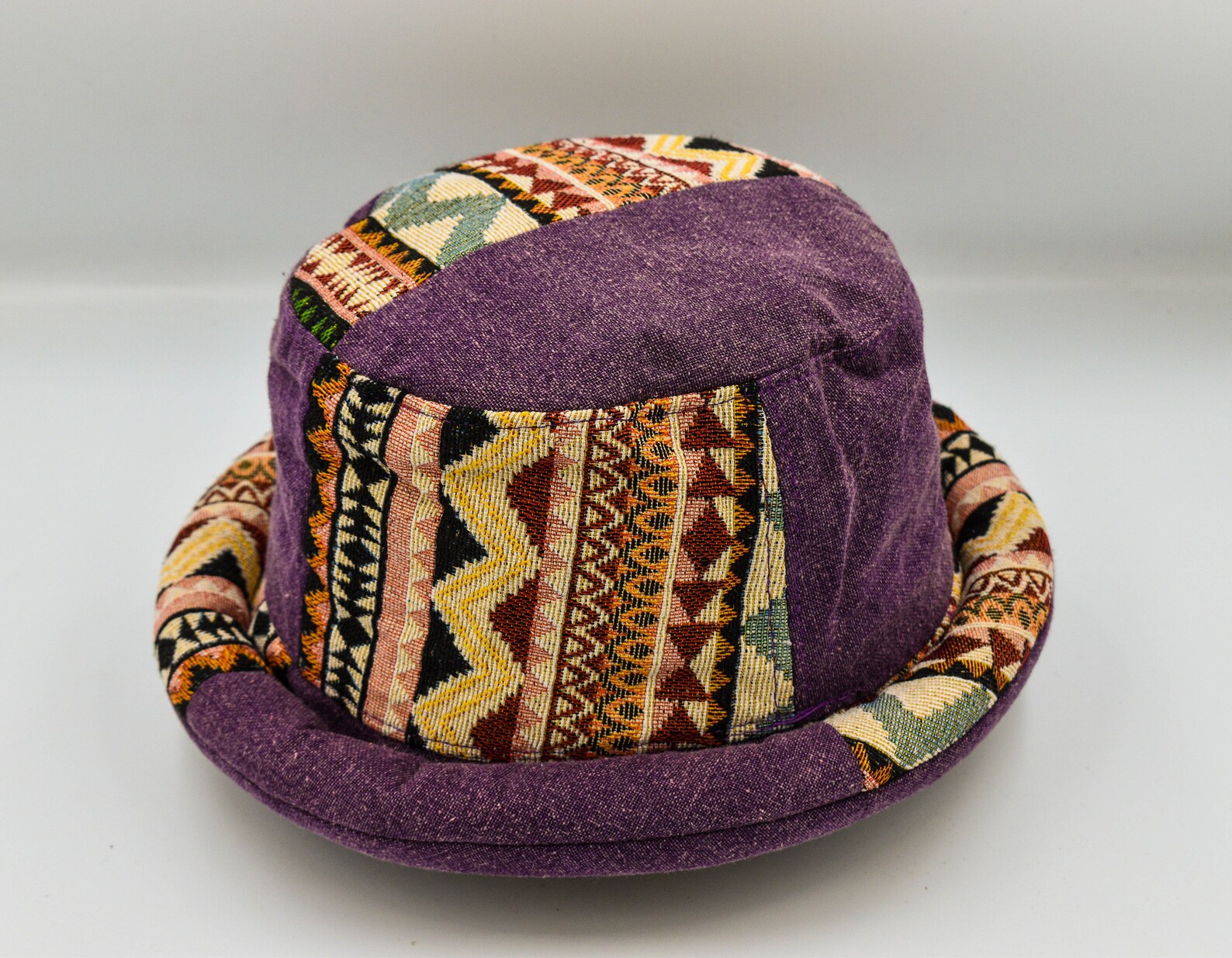 Bucket Hat festival hat Tribal Fabric with stone washed Etsy