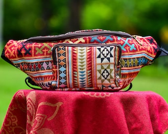 Tribal-Bauchtasche, Hippie-Geldbeutel, Hippie-Geld-Gürtel, Taillen-Geldbeutel-Halter, Reise-Gürtel, Hippie-Geschenk, bunte Bauchtasche,