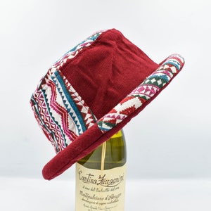 Boho Bucket Hat: Ethnic Aztec Roll Brim, Festival Style