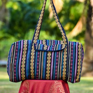 Hippie Duffel Bag, Colorful Travel Bag, Weekender Bag, Travel Duffle Bag, Tribal Duffle, Luggage Bag, Yoga Bag