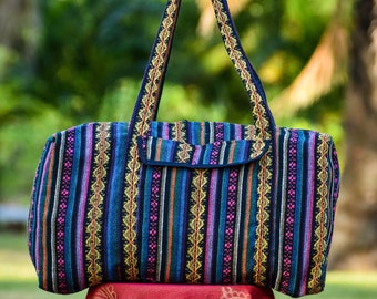 Hippie Duffel Bag, Colorful Travel Bag, Weekender Bag, Travel Duffle Bag, Tribal Duffle, Luggage Bag, Yoga Bag