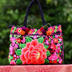Hmong Tasche, Frauen Geldbörse, Stickerei Handtasche, gestickte Geldbörse, Gobelin Tasche, bunte Handtasche, Baumwollhandtasche, Zigeuner Handtasche