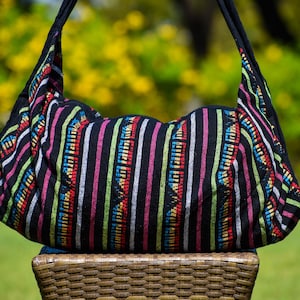 Geflochtener Seesack, Tribal Weekender Tasche, Reisetasche, Boho Reisetasche, Hippie Weekender Tasche, große Tasche, Sporttasche, Yoga Schultertasche