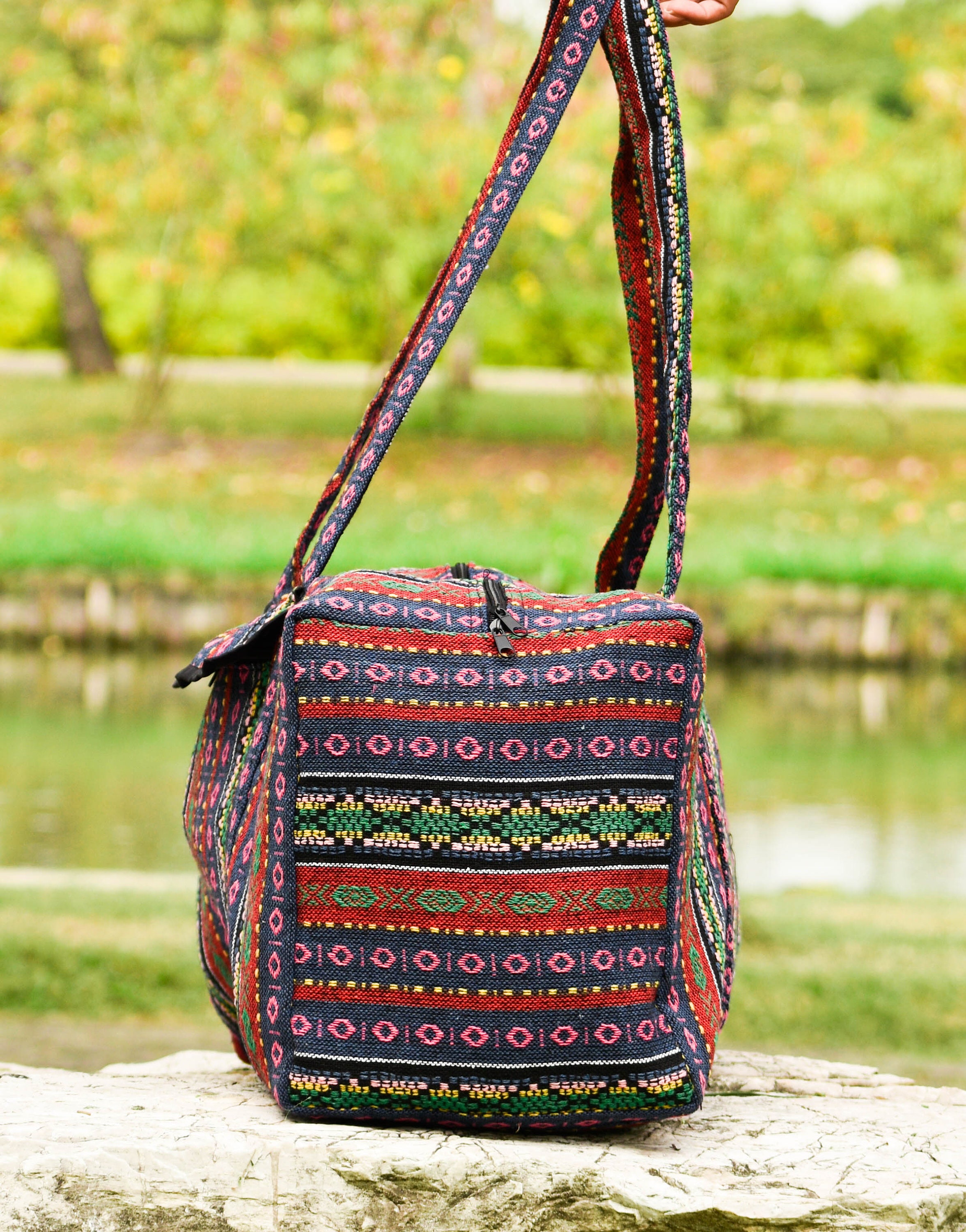 Hippie Duffle Bag Overnight Bag Weekender Bag Tribal Duffle Etsy
