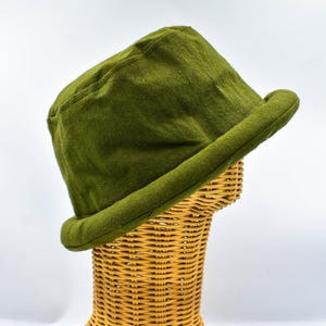 Stone-washed Gray Roll Brim Bucket Hat: Hippie Boho Festival Style