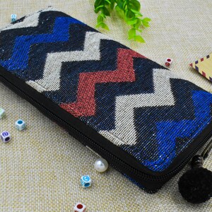 Boho Geldbörse Vegan, Boho Geldbörse. Handgefertigte Brieftasche Frauen, Gewebte Brieftasche, Brieftasche Frauen Hippie, Brieftasche mit Reißverschluss für Frauen, Brieftasche Geschenk