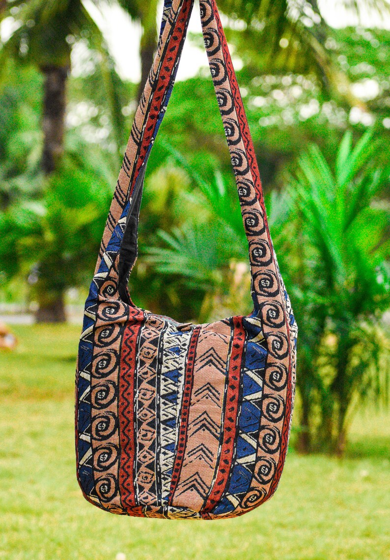 Boho Crossbody Sling Bag Lined Hippie Bag Woven Soft Bag Etsy