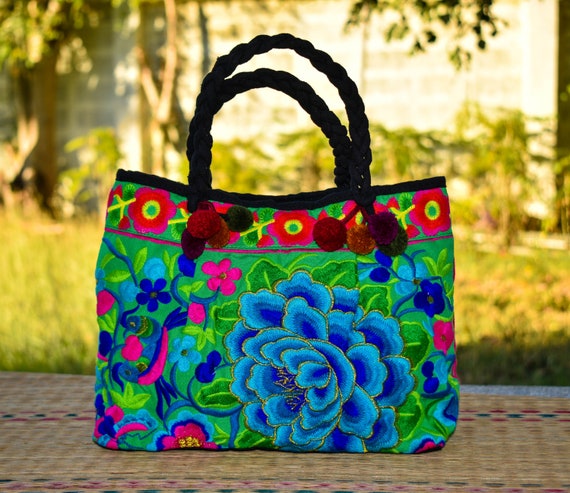 Hmong Bag Women Boho Purse Thai Handbag Embroidered Purse | Etsy