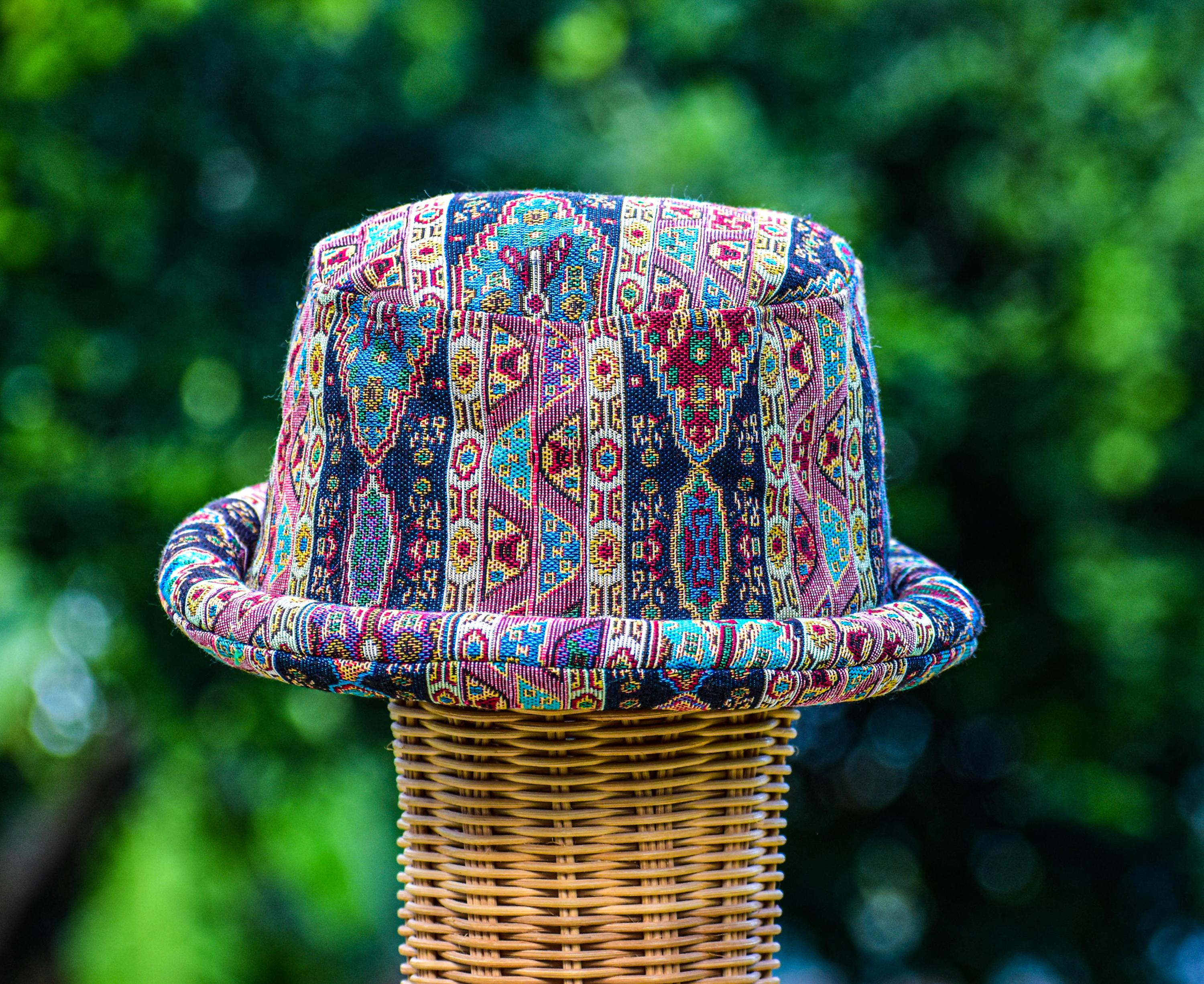 Hippie Bucket Hat, Boho Hat, Roll Brim Hat, Stonewashed Hat 
